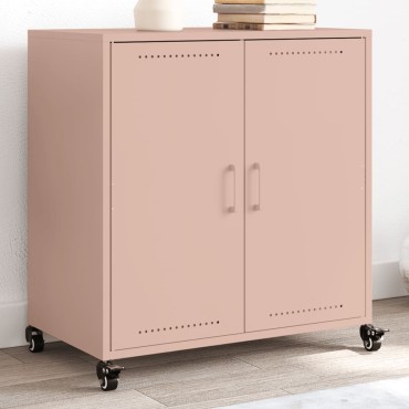 vidaXL Ντουλάπι Ροζ 68x39x72cm από Χάλυβα 1 τεμ.