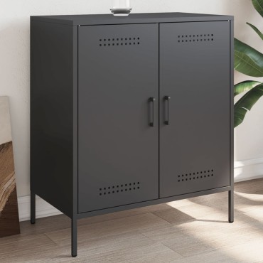 vidaXL Ντουλάπι Μαύρο 68x39x79cm από Ατσάλι 1 τεμ.