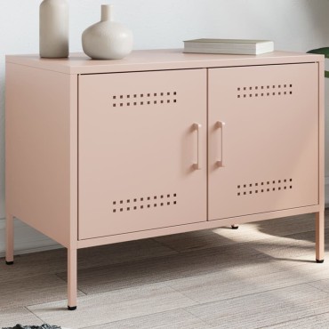 vidaXL Έπιπλο Τηλεόρασης Ροζ 68x39x50,5cm από Χάλυβα