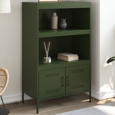 vidaXL Ραφιέρα Πράσινο Λαδί 68x39x113cm από Ατσάλι 1 τεμ.
