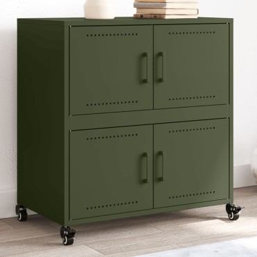 vidaXL Ντουλάπι Πράσινο Λαδί 68x39x72cm από Ατσάλι 1 τεμ.