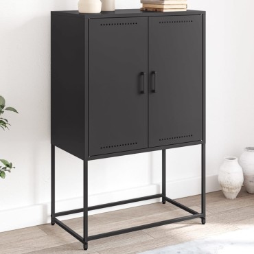 vidaXL Μπουφές Μαύρος 68,5x38,5x107cm Ατσάλινος 1 τεμ.