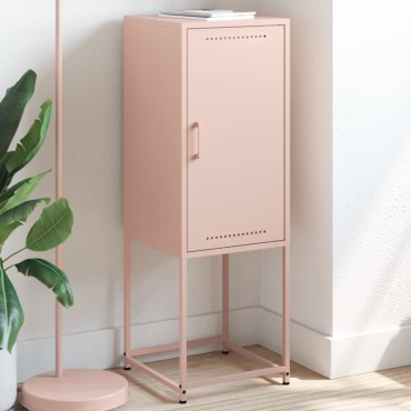 vidaXL Ντουλάπι Ροζ 36x39x107cm από Ατσάλι 1 τεμ.