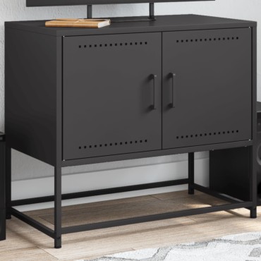 vidaXL Έπιπλο Τηλεόρασης Μαύρο 68,5x39x60,5cm Ατσάλινο