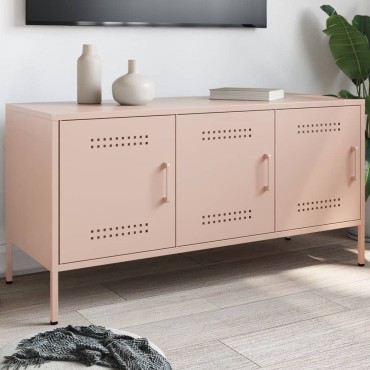 vidaXL Έπιπλο Τηλεόρασης Ροζ 100,5x39x50,5cm από Ατσάλι