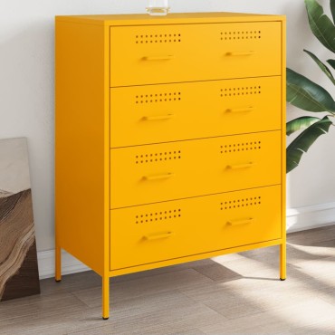 vidaXL Ντουλάπι Μουσταρδί 68x39x89cm από Ατσάλι 1 τεμ.