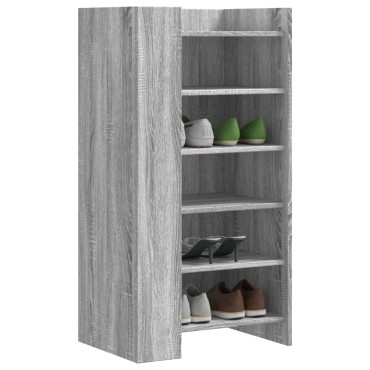 vidaXL Παπουτσοθήκη Γκρι Sonoma 52x37,5x100cm από Επεξεργ. Ξύλο