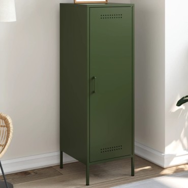 vidaXL Ντουλάπι Πράσινο Λαδί 36x39x113cm από Ατσάλι 1 τεμ.