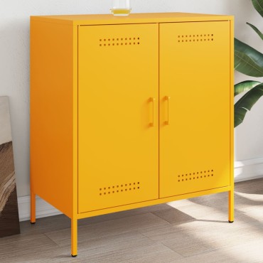 vidaXL Ντουλάπι Μουσταρδί 68x39x79cm από Ατσάλι 1 τεμ.