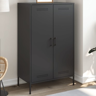 vidaXL Ντουλάπι Μαύρο 68x39x113cm από Ατσάλι 1 τεμ.