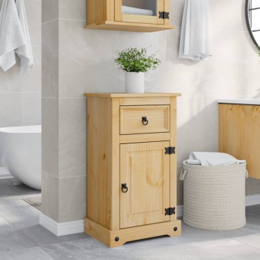 vidaXL Ντουλάπι Μπάνιου Corona 45x33x80cm από Μασίφ Ξύλο Πεύκου