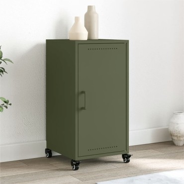 vidaXL Ντουλάπι Πράσινο Λαδί 36x39x72cm από Ατσάλι 1 τεμ.