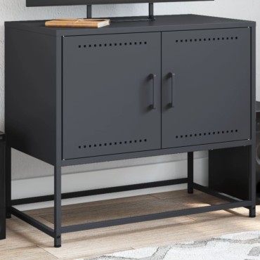 vidaXL Έπιπλο Τηλεόρασης Ανθρακί 68,5x39x60,5cm από Χάλυβα