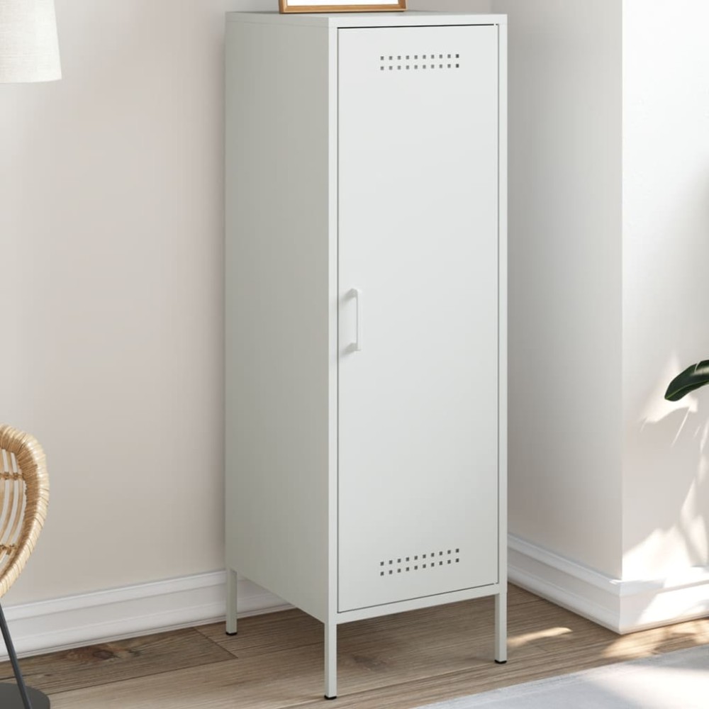 vidaXL Ντουλάπι Λευκό 36x39x113cm από Ατσάλι 1 τεμ.