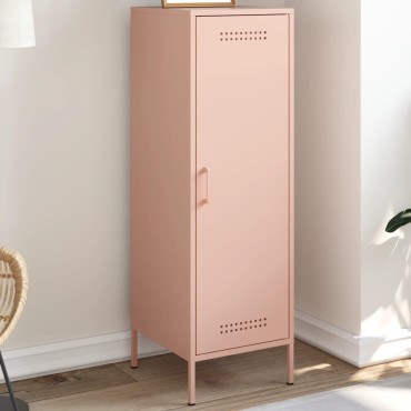 vidaXL Ντουλάπι Ροζ 36x39x113cm από Ατσάλι 1 τεμ.