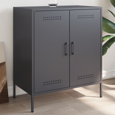 vidaXL Μπουφές Ανθρακί 68x39x79cm από Ατσάλι 1 τεμ.