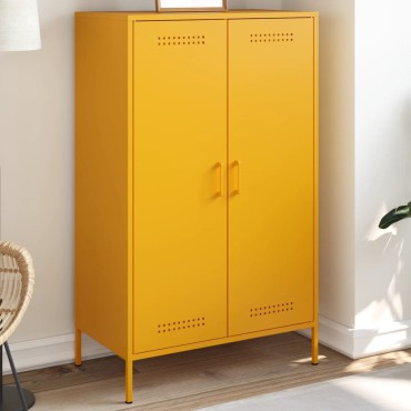 vidaXL Ντουλάπι Μουσταρδί 68x39x113cm από Ατσάλι 1 τεμ.