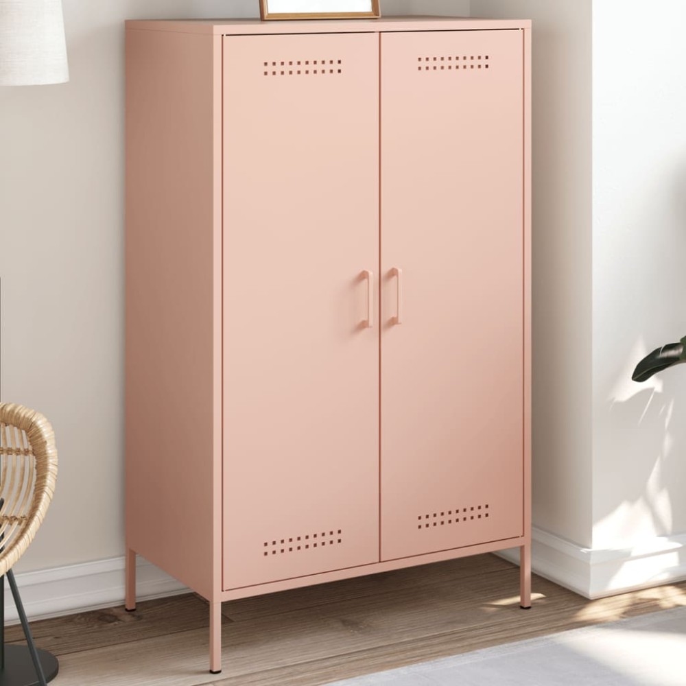 vidaXL Ντουλάπι Ροζ 68x39x113cm από Ατσάλι 1 τεμ.