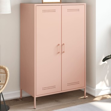 vidaXL Ντουλάπι Ροζ 68x39x113cm από Ατσάλι 1 τεμ.