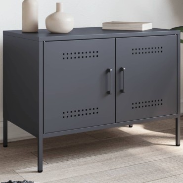 vidaXL Έπιπλο Τηλεόρασης Ανθρακί 68x39x50,5cm από Χάλυβα