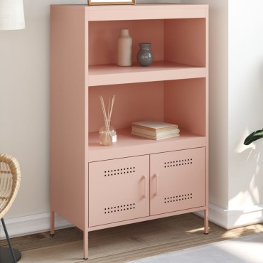 vidaXL Ραφιέρα Ροζ 68x39x113cm από Ατσάλι 1 τεμ.