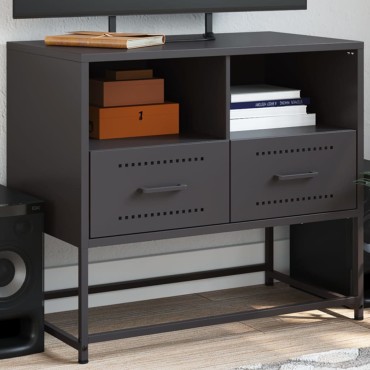 vidaXL Έπιπλο Τηλεόρασης Μαύρο 68,5x39x60,5cm Ατσάλινο