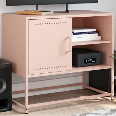 vidaXL Έπιπλο Τηλεόρασης Ροζ 68x39x60,5cm από Χάλυβα