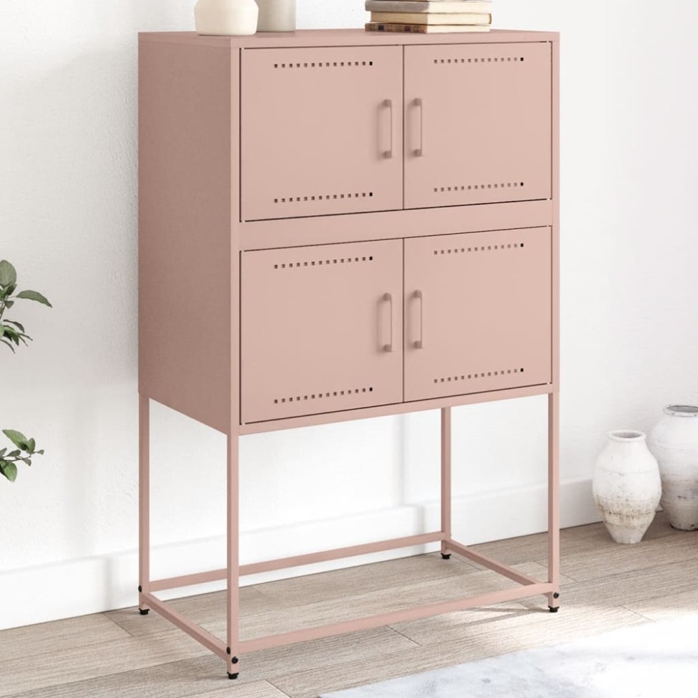 vidaXL Ντουλάπι Ροζ 68,5x38,5x107cm από Ατσάλι 1 τεμ.