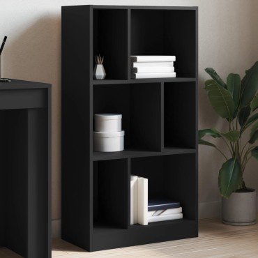 vidaXL Βιβλιοθήκη Μαύρη 57x28,5x107,5cm από Επεξεργασμένο Ξύλο 1 τεμ.
