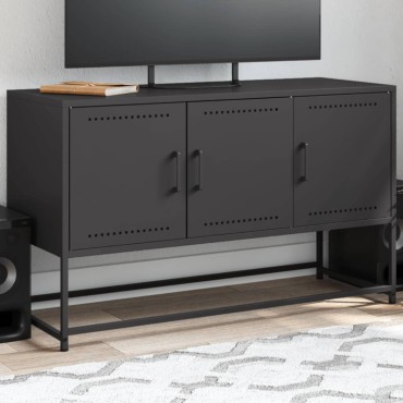 vidaXL Έπιπλο Τηλεόρασης Μαύρο 100,5x39x60,5cm Ατσάλινο