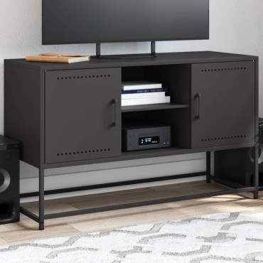 vidaXL Έπιπλο Τηλεόρασης Μαύρο 100,5x39x60,5cm Ατσάλινο