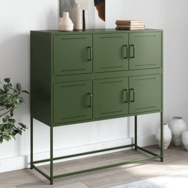 vidaXL Ντουλάπι Πράσινο Λαδί 100,5x39x107cm από Ατσάλι 1 τεμ.