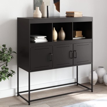 vidaXL Ντουλάπι Μαύρο 100,5x39x107cm Ατσάλινο 1 τεμ.