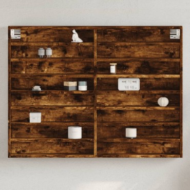 vidaXL Βιτρίνα Καπνιστή Δρυς 100x8,5x75cm από Επεξεργασμένο Ξύλο