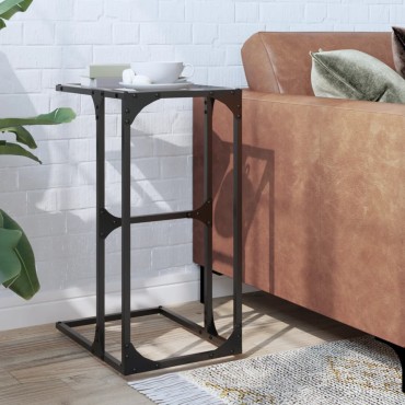 vidaXL Τραπεζάκι Σαλονιού Διαφανές Γυαλί 40x30x61,5cm Ατσάλι 1 τεμ.
