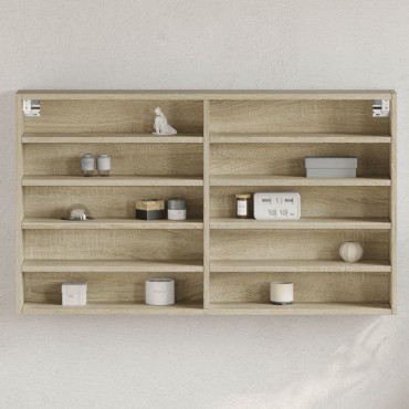 vidaXL Βιτρίνα Χρώμα Sonoma Δρυς 100x15x58cm από Επεξεργασμένο Ξύλο