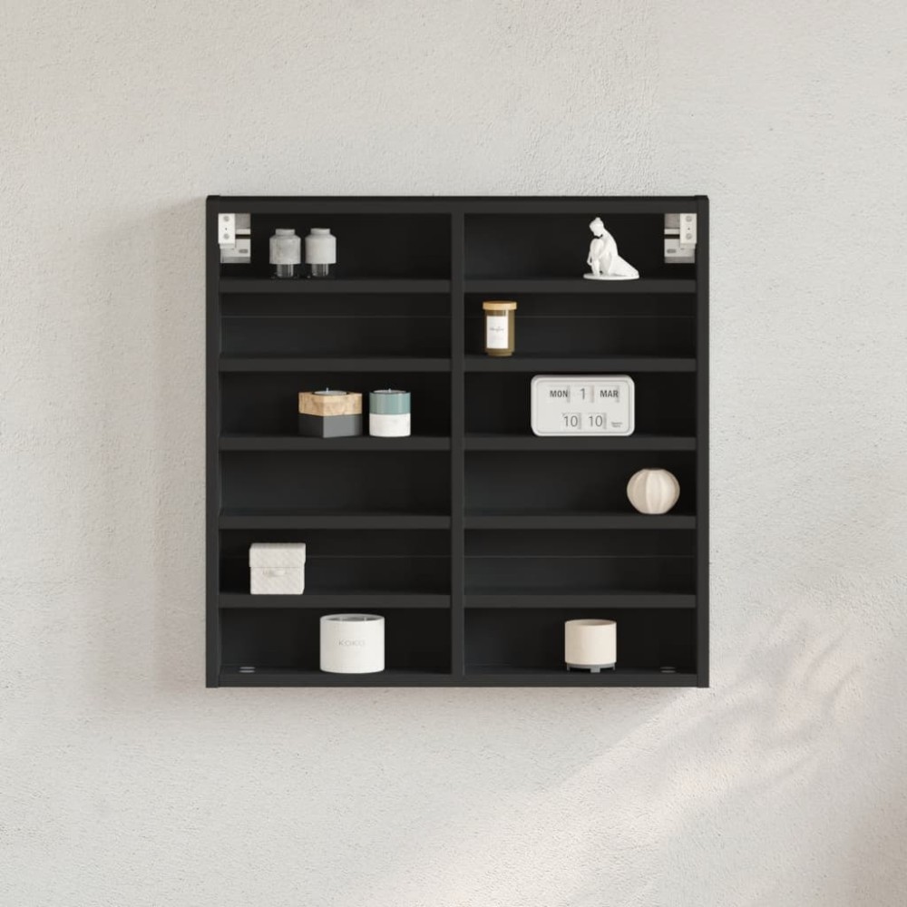 vidaXL Ραφιέρα Μαύρη 60x8,5x58cm από Επεξεργασμένο Ξύλο 1 τεμ.