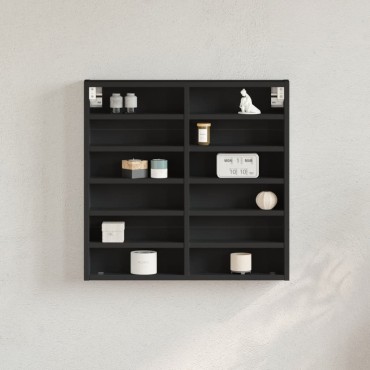 vidaXL Ραφιέρα Μαύρη 60x8,5x58cm από Επεξεργασμένο Ξύλο 1 τεμ.