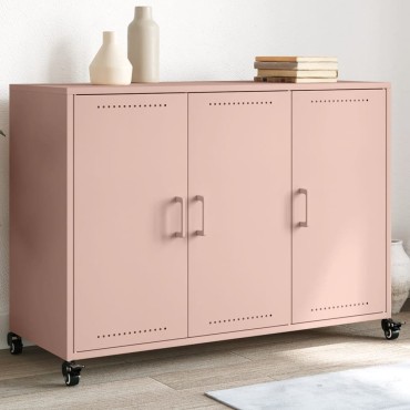 vidaXL Ντουλάπι Ροζ 100,5x39x72cm από Χάλυβα 1 τεμ.