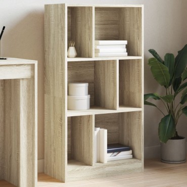 vidaXL Βιβλιοθήκη Sonoma Δρυς 57x28,5x107,5cm από Επεξεργασμένο Ξύλο 1 τεμ.
