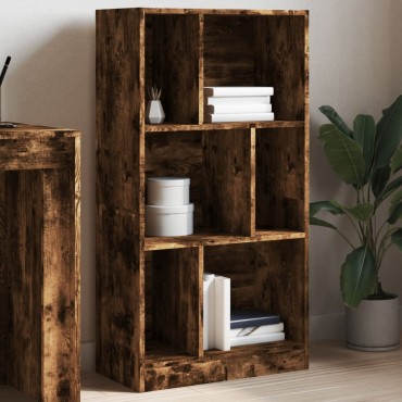 vidaXL Βιβλιοθήκη Καπνιστή Δρυς 57x28,5x107,5cm Επεξεργασμένο Ξύλο 1 τεμ.