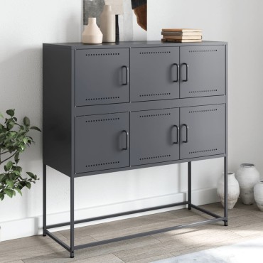 vidaXL Ντουλάπι Ανθρακί 100,5x39x107cm από Ατσάλι 1 τεμ.