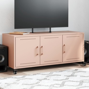 vidaXL Έπιπλο Τηλεόρασης Ροζ 100,5x39x43,5cm Ατσάλι