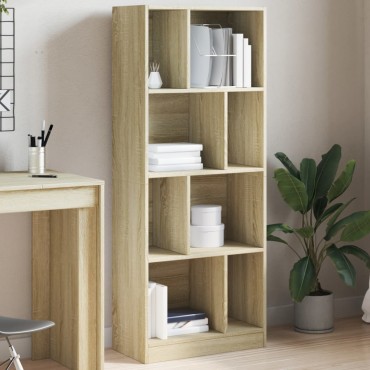 vidaXL Βιβλιοθήκη Sonoma Δρυς 57x28,5x141cm από Επεξεργασμένο Ξύλο 1 τεμ.