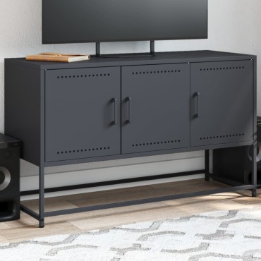 vidaXL Έπιπλο Τηλεόρασης Ανθρακί 100,5x39x60,5cm από Ατσάλι