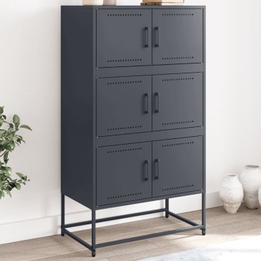 vidaXL Ντουλάπι Ανθρακί 68,5x38,5x123,5cm από Ατσάλι 1 τεμ.
