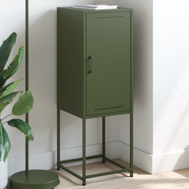 vidaXL Ντουλάπι Πράσινο Λαδί 36x39x107cm από Ατσάλι 1 τεμ.
