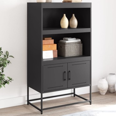 vidaXL Ραφιέρα Μαύρη 68,5x38,5x123,5cm από Ατσάλι 1 τεμ.