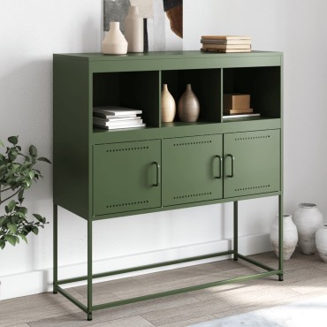 vidaXL Ντουλάπι Πράσινο Λαδί 100,5x39x107cm από Ατσάλι 1 τεμ.