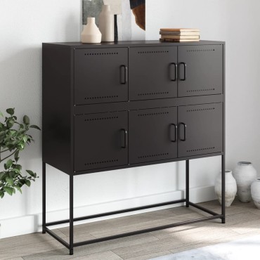 vidaXL Ντουλάπι Μαύρο 100,5x39x107cm Ατσάλινο 1 τεμ.